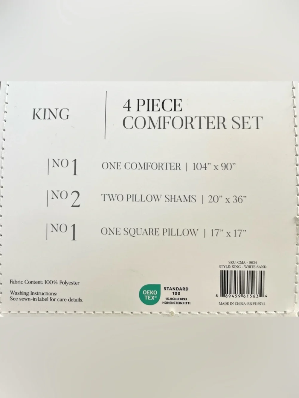💕NWT King - Sand - Dream Stories 4-Piece Comforter Set, soft neutral